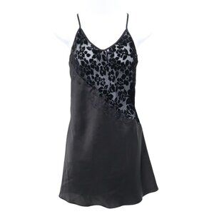 Private‎ Luxuries Satin Slip Dress Womens S Black Romantic Bedroom Boudoir
